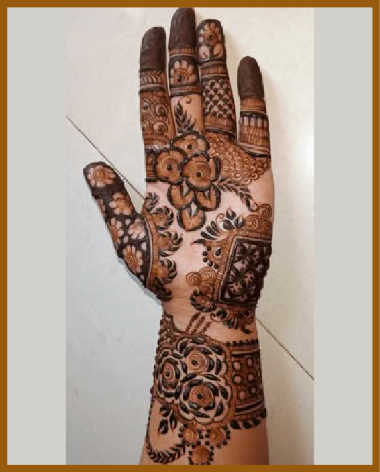Heavy Ring To Cuff Pattern In Royal Front Hand Mehndi Design